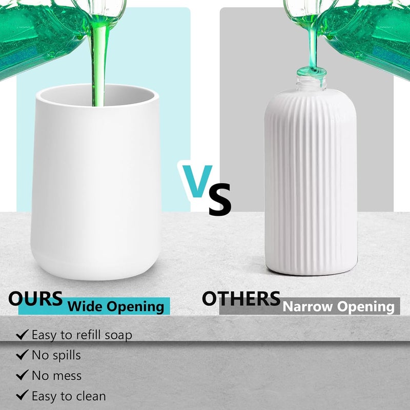Phneems Automatic Soap Dispenser Liquid Touchless: 9oz Plastic White 3-Level Adjustable Modern Rechargeable Electric Smart Auto Soap Dispenser - Bathroom Kitchen Hand Dish Lotion - Image 3